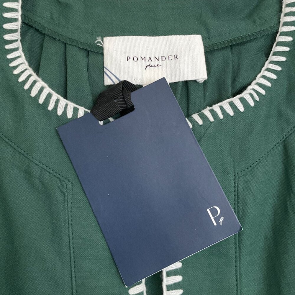 Tuckernuck Pomander Place Green Stitch Finley Flutter Sleeve Dress - Picture 5 of 5